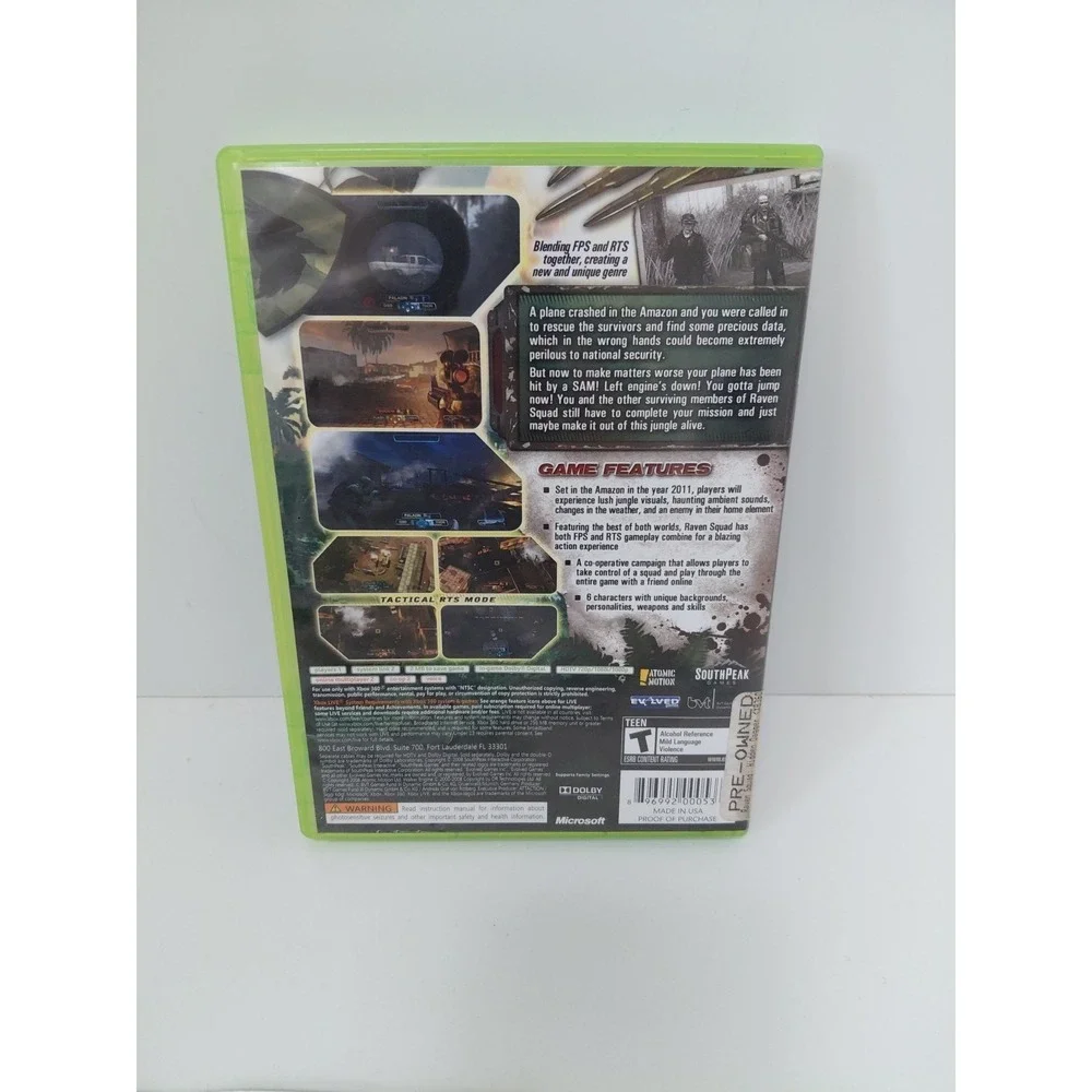 Raven‎ Squad (Microsoft Xbox 360 Game, 2008) Complete CIB